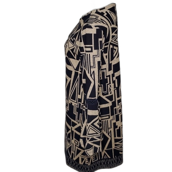 Dress by Papillon Aztec Style Design in Black and Gray Size Small - Picture 2 of 6